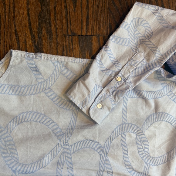 Frank & Eileen Sky Blue Rope Print Shirt - Picture 4 of 10